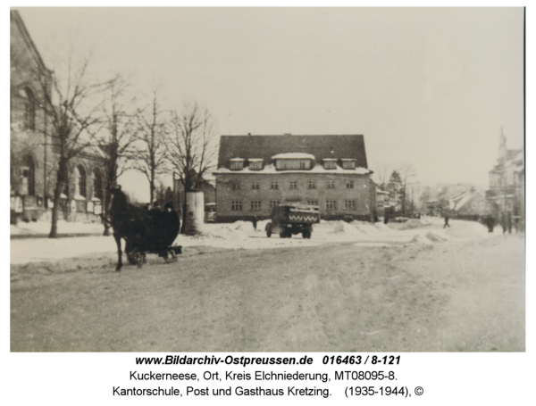 Kuckerneese, Kantorschule, Post und Gasthaus Kretzing