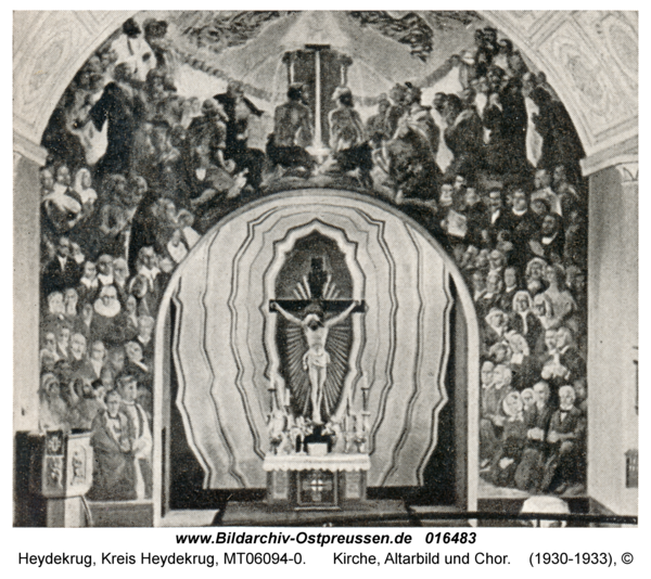 Heydekrug, Kirche, Altarbild und Chor