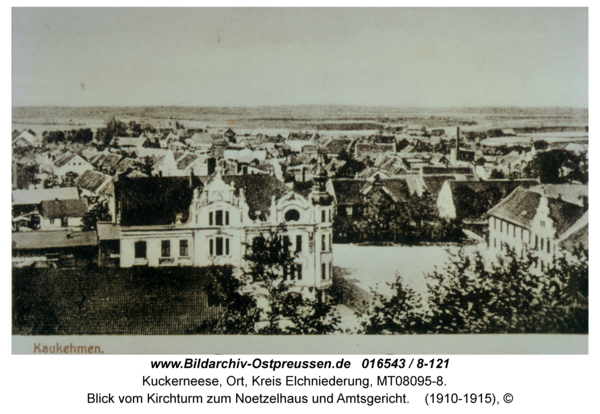 Kuckerneese, Blick vom Kirchturm zum Noetzelhaus und Amtsgericht