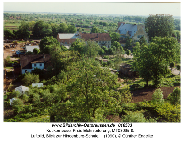 Kuckerneese, Luftbild, Blick zur Hindenburg-Schule