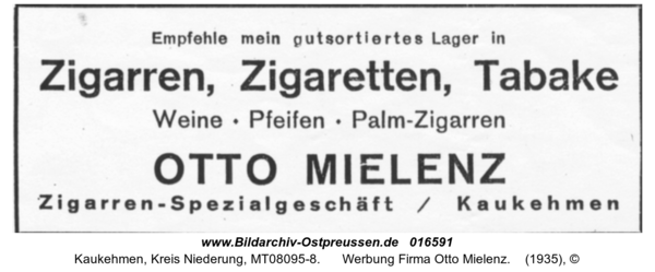 Kuckerneese, Werbung Firma Otto Mielenz