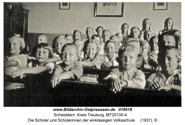 Schwiddern Kr. Treuburg, Die Schüler und Schülerinnen der einklassigen Volksschule