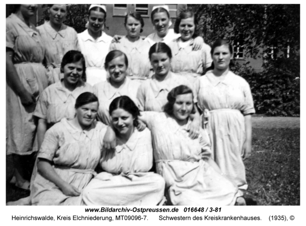 Heinrichswalde, Schwestern des Kreiskrankenhauses