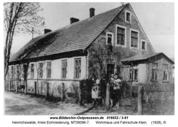 Heinrichswalde, Wohnhaus und Fahrschule Klein