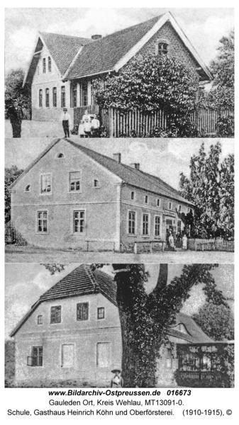 Gauleden, Schule, Gasthaus Heinrich Köhn und Oberförsterei