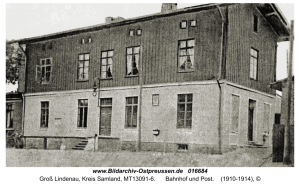 Groß Lindenau, Bahnhof und Post