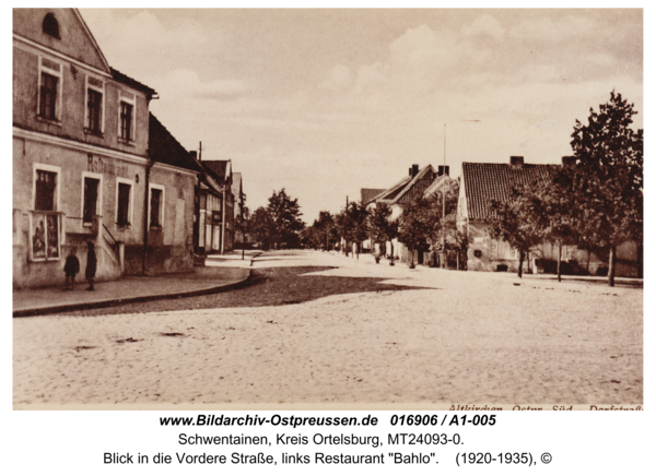 Altkirchen, Blick in die Vordere Straße, links Restaurant "Bahlo"