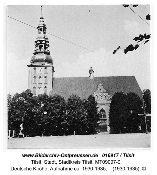 Tilsit, Deutsche Kirche, Aufnahme ca. 1930-1935