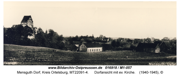 Mensguth, Dorfansicht mit ev. Kirche