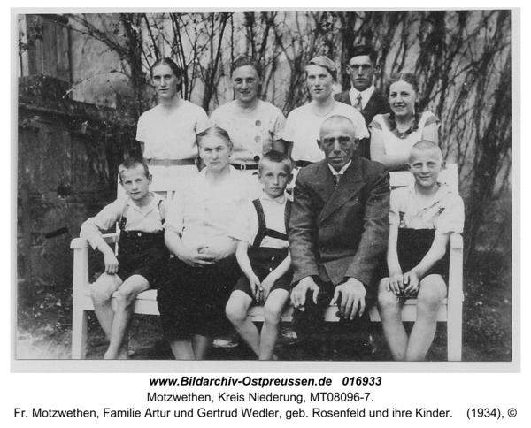 Motzwethen, fr. Motzwethen, Familie Artur und Gertrud Wedler, geb. Rosenfeld und ihre Kinder