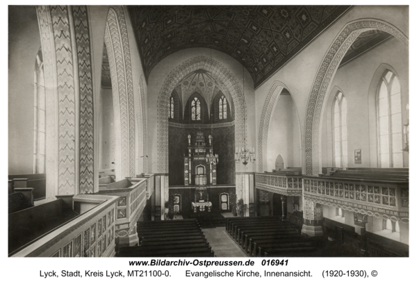 Lyck, Evangelische Kirche, Innenansicht