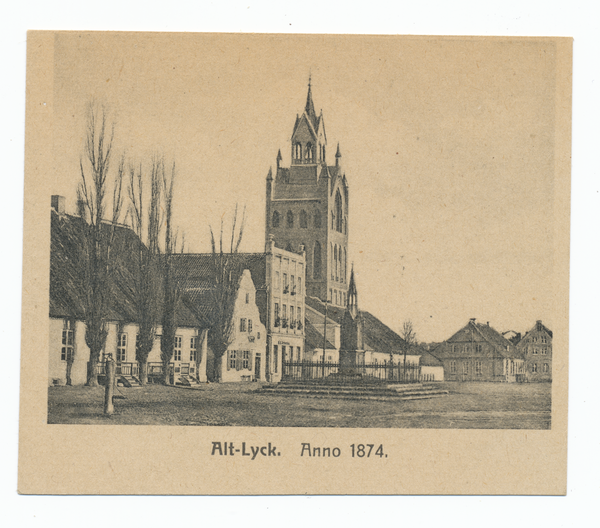 Lyck, Alt-Lyck mit Kirche, Anno 1874