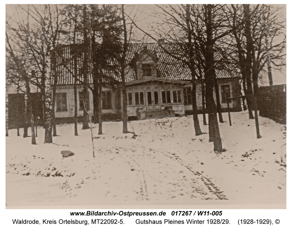 Waldrode, Gutshaus Pleines Winter 1928/29