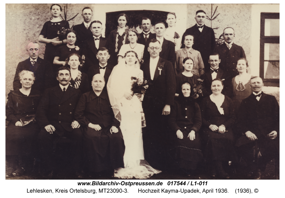 Lehlesken, Hochzeit Kayma-Upadek, April 1936
