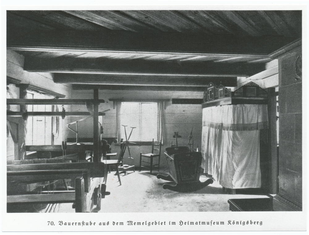 Memelgebiet, Bauernstube aus dem Memelgebiet im Heimatmuseum Königsberg