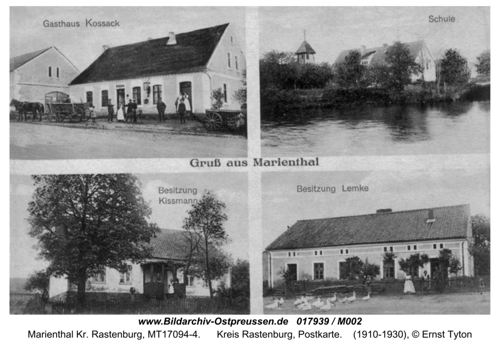 Bildarchiv Ostpreußen, Marienthal, Kreis Rastenburg, Postkarte