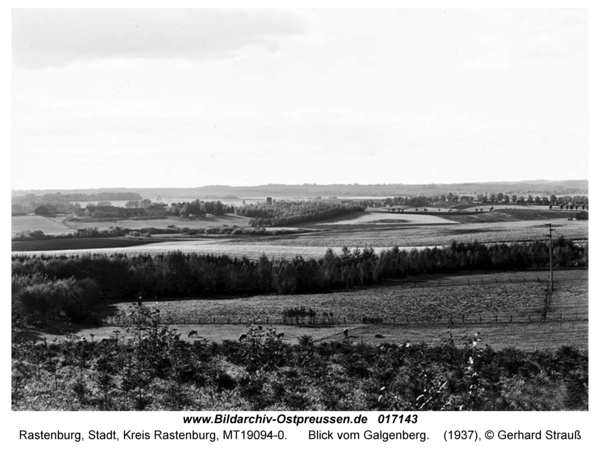 Rastenburg, Blick vom Galgenberg