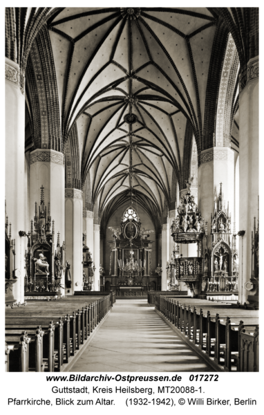 Guttstadt, Pfarrkirche, Blick zum Altar