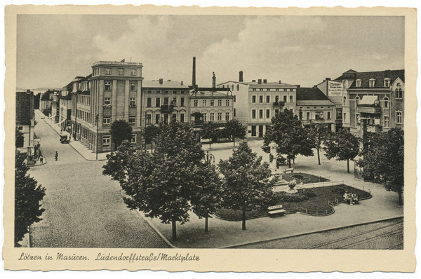 Lötzen, Ludendorffstraße und Marktplatz