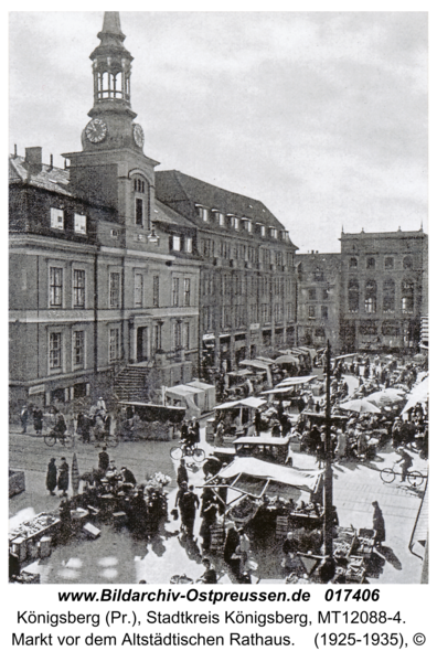 Königsberg, Markt vor dem Altstädtischen Rathaus