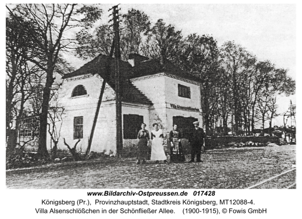 Königsberg, Villa Alsenschlößchen in der Schönfließer Allee