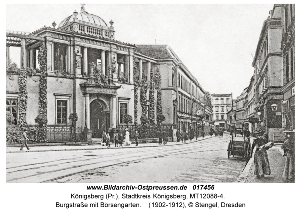 Königsberg, Burgstraße mit Börsengarten