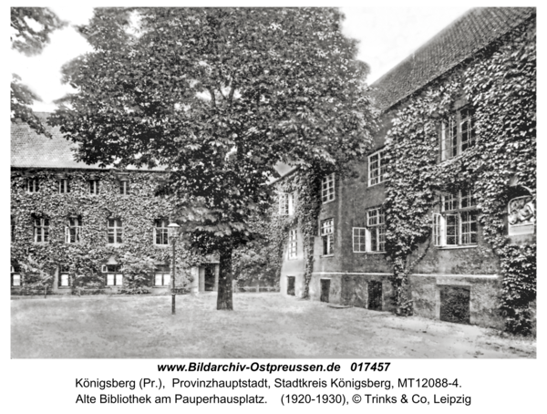 Königsberg (Pr.), Alte Bibliothek am Pauperhausplatz