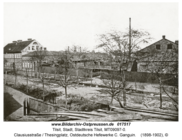 Tilsit, Clausiusstraße / Thesingplatz, Ostdeutsche Hefewerke C. Ganguin