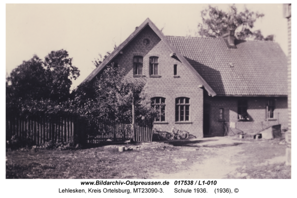 Lehlesken, Schule 1936