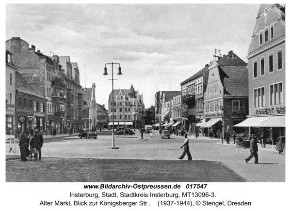 Insterburg, Alter Markt, Blick zur Königsberger Str.