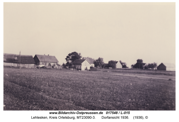 Lehlesken, Dorfansicht 1936