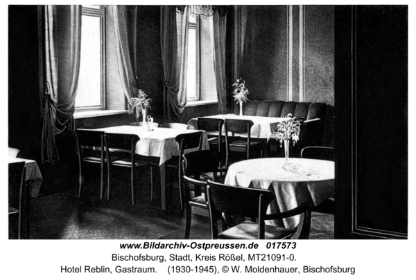 Bischofsburg, Hotel Reblin, Gastraum