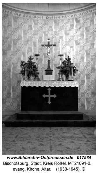 Bischofsburg, evang. Kirche, Altar