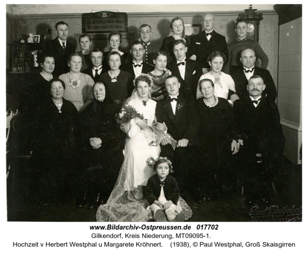 Gilkendorf, Hochzeit v Herbert Westphal u Margarete Kröhnert