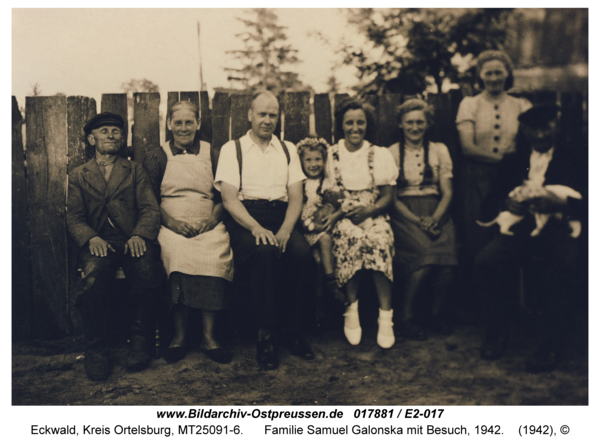 Eckwald, Familie Samuel Galonska mit Besuch, 1942