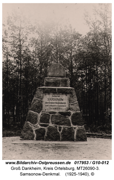 Groß Dankheim, Samsonow-Denkmal