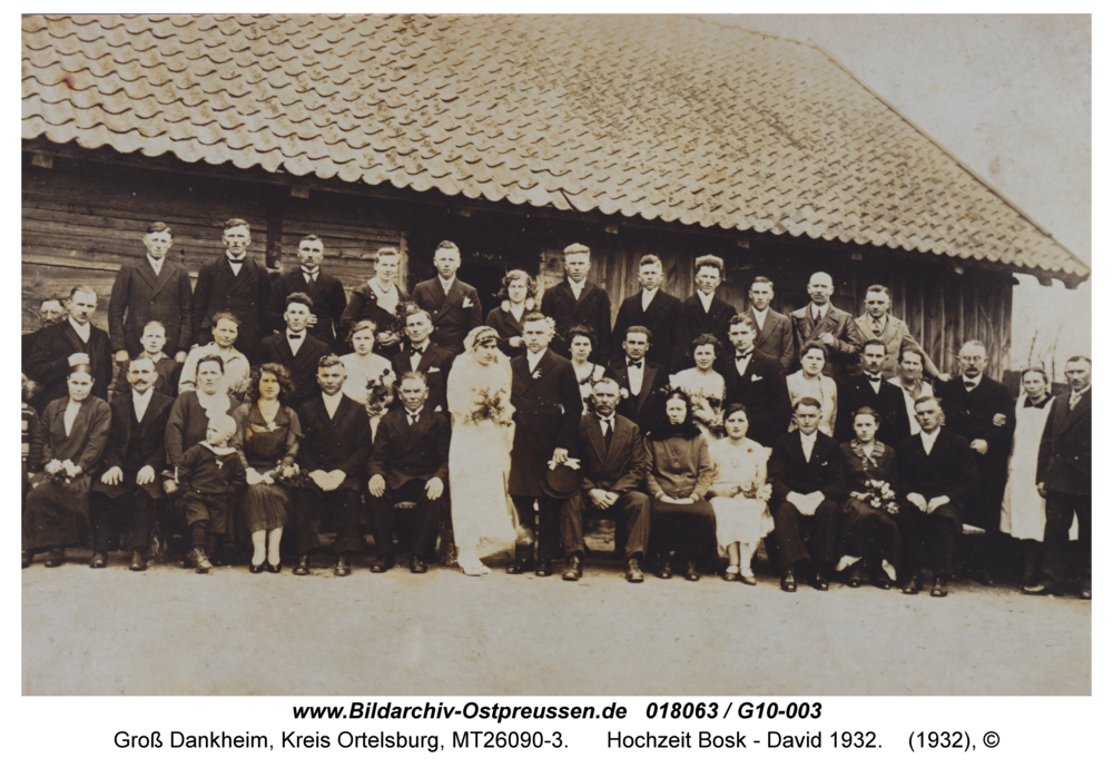 Groß Dankheim, Hochzeit Bosk - David 1932