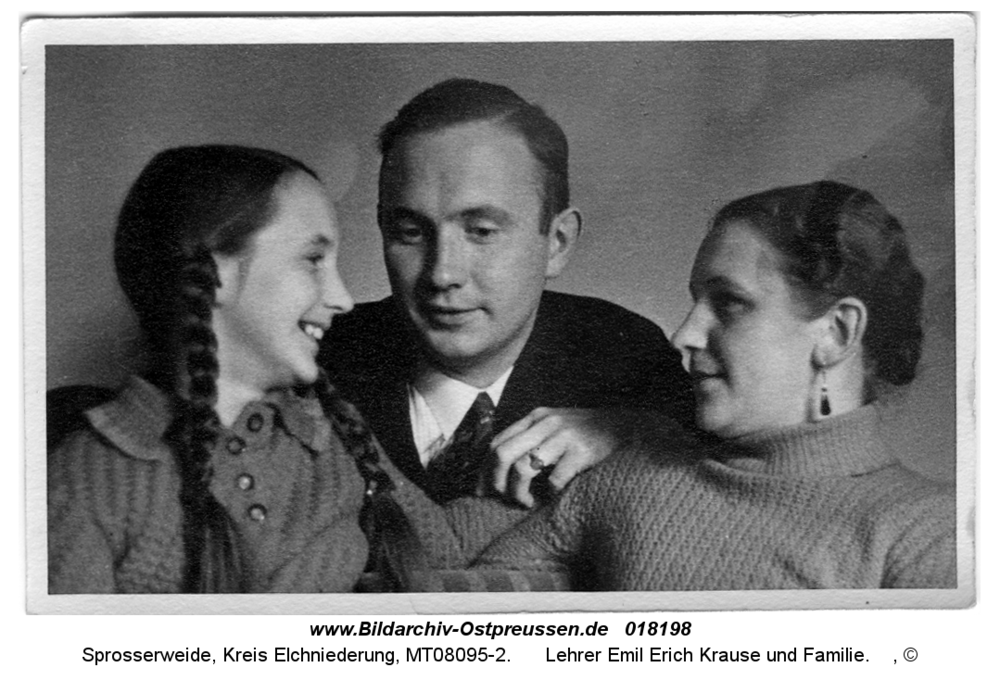 Sprosserweide, Lehrer Emil Erich Krause und Familie
