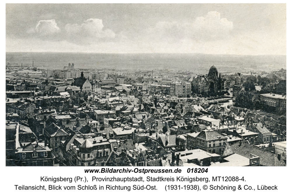 Königsberg, Teilansicht, Blick vom Schloß in Richtung Süd-Ost