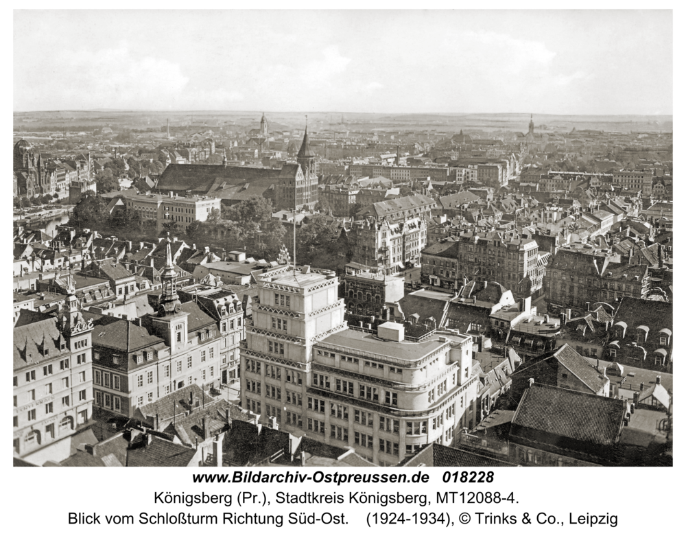 Königsberg, Blick vom Schloßturm Richtung Süd-Ost