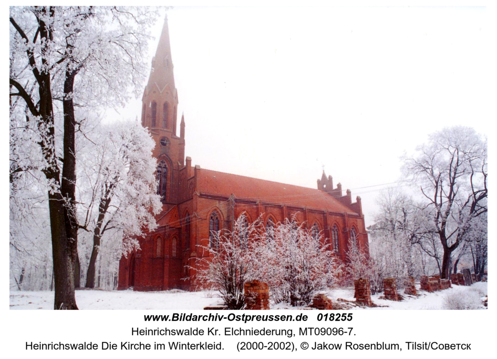 Heinrichswalde Die Kirche im Winterkleid