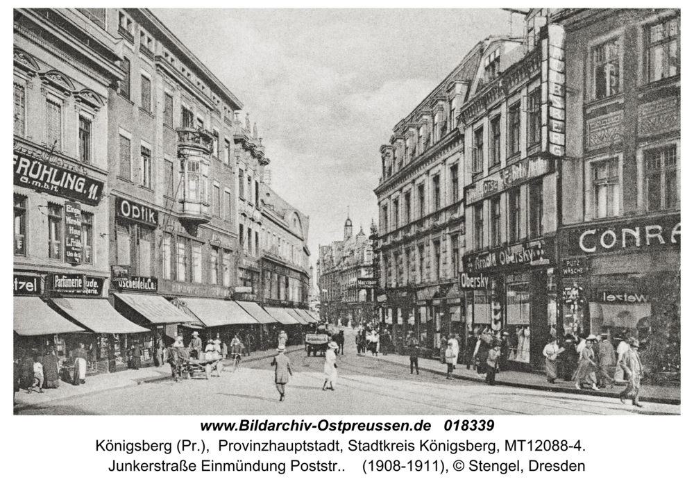 Königsberg (Pr.), Junkerstraße Einmündung Poststr.