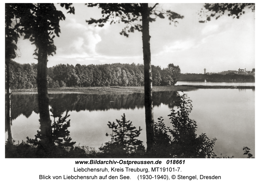 Liebchensruh, Blick von Liebchensruh auf den See