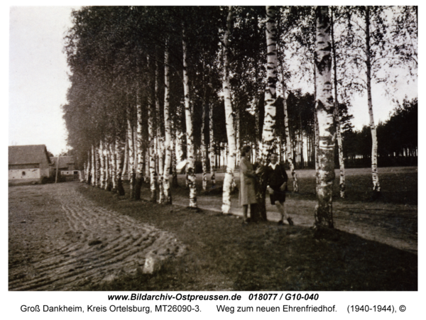 Groß Dankheim, Weg zum neuen Ehrenfriedhof