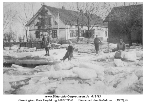 Girreningken, Eisstau auf dem Rußstrom