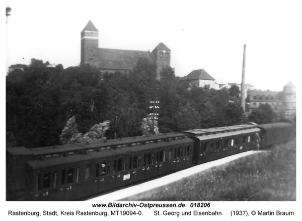 Rastenburg, St. Georg und Eisenbahn