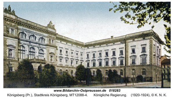 Königsberg, Königliche Regierung