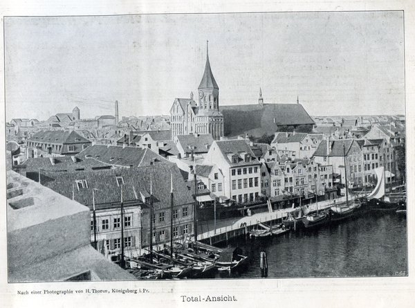 Königsberg (Pr.), Blick von der Börse zum Dom