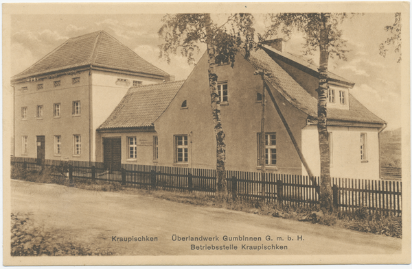 Breitenstein fr. Kraupischken, Überlandwerk Gumbinnen, Betriebsstelle Kraupischken