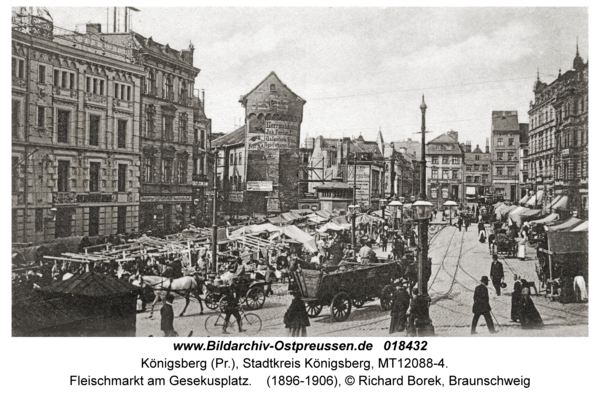 Königsberg, Fleischmarkt am Gesekusplatz